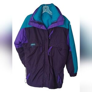 Vtg Columbia Women’s Gizzmo 3 in 1 Teal Snow Jacket